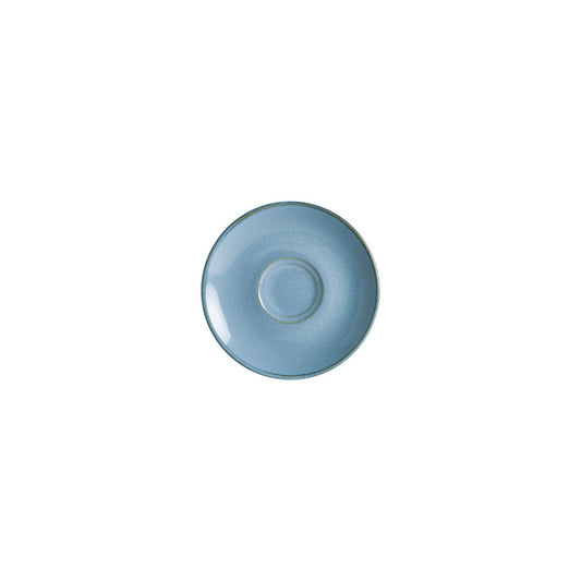 Turgla Vitrified Sky dia.6.25" Round Blue Vitrified Saucer - Case Pack: 6