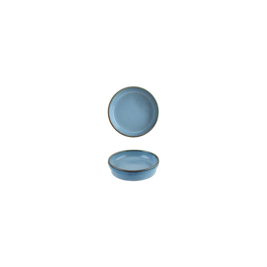 Turgla Vitrified Sky dia.4" h:1" 1 oz. Round Blue Vitrified Bowl - Case Pack: 12