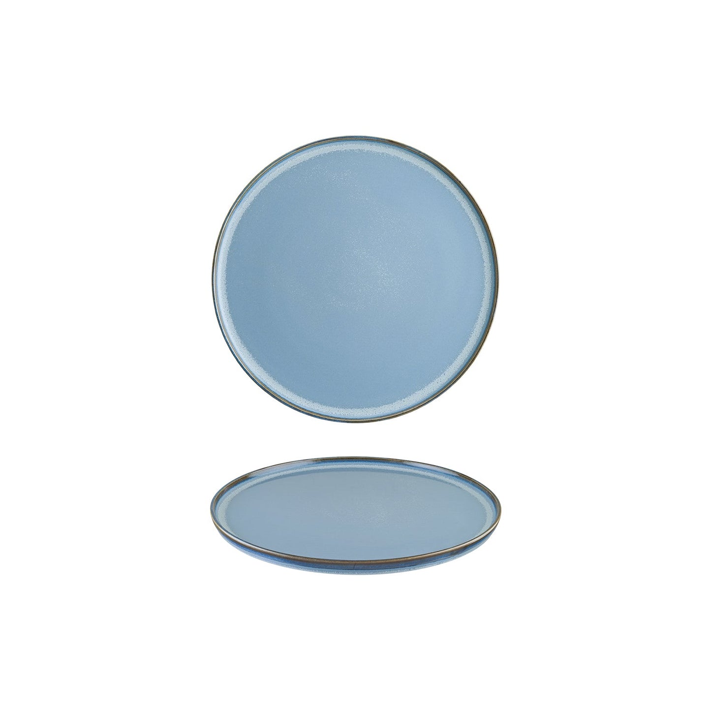 Porcelain Sky dia.8.75" Round Blue Porcelain Plate - Case Pack: 6