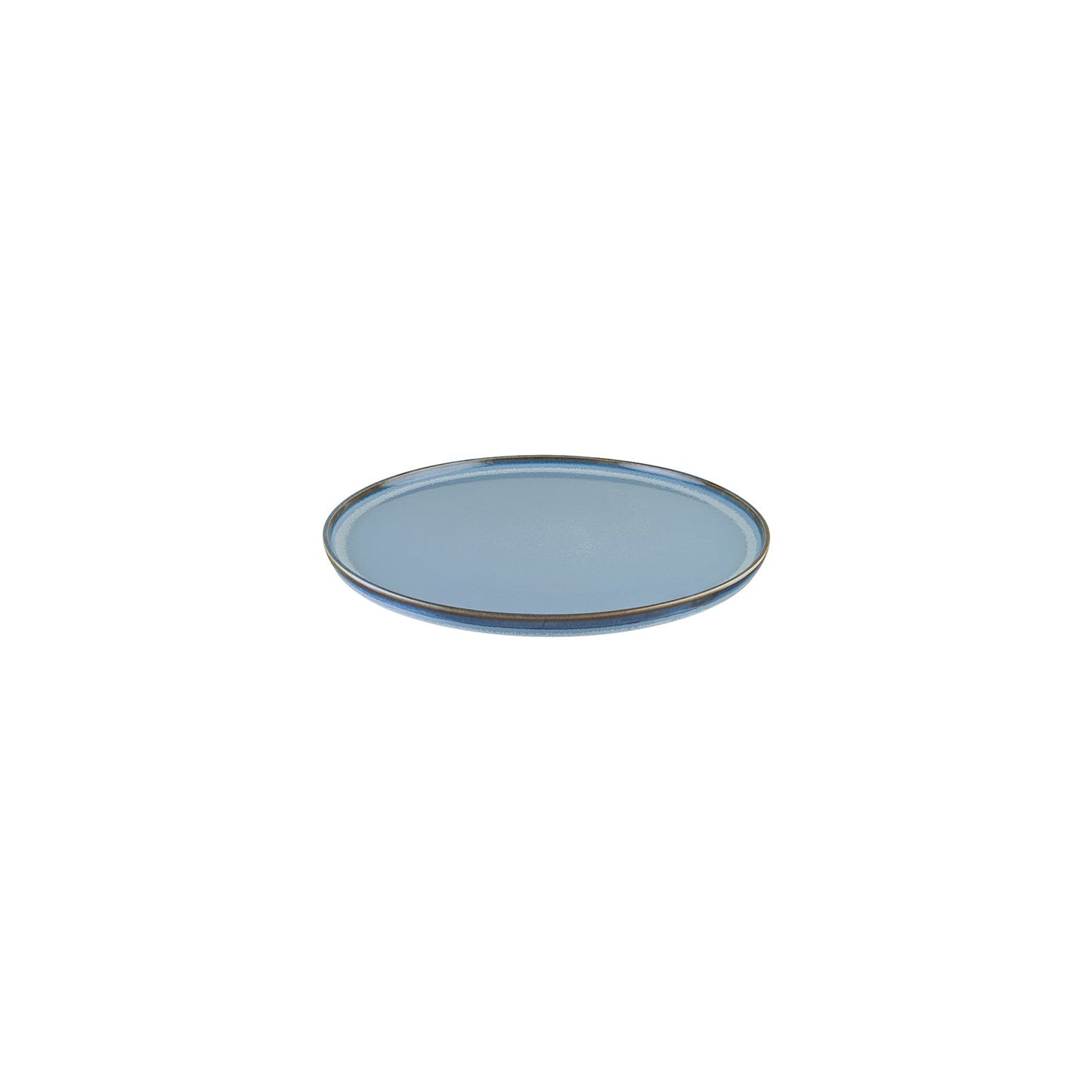 Porcelain Sky dia.8.75" Round Blue Porcelain Plate - Case Pack: 6