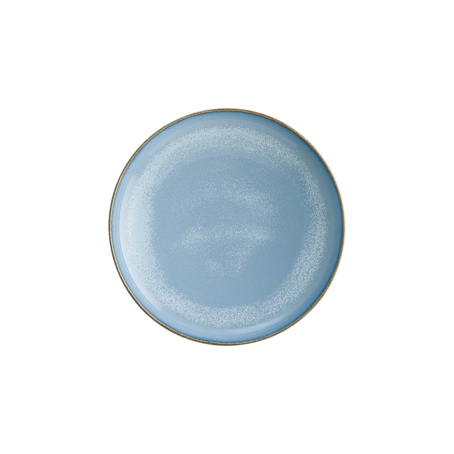 Porcelain Sky dia.10.75" h:2.25" Round Blue Porcelain Deep Plate - Case Pack: 6