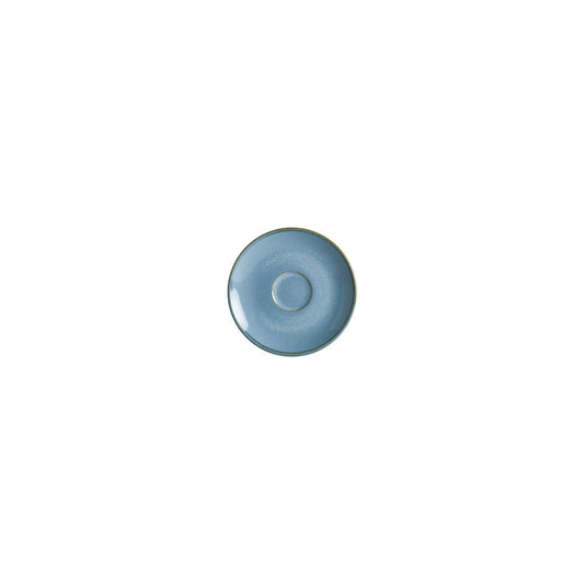 Turgla Vitrified Sky dia.4.75" Round Blue Vitrified Saucer - Case Pack: 6