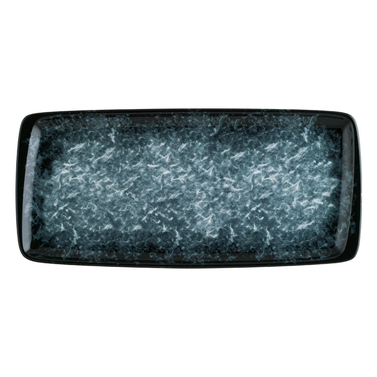 Sepia 13.5" x 6" x h:0.75" Rectangular Decorated Vitrified Platter
