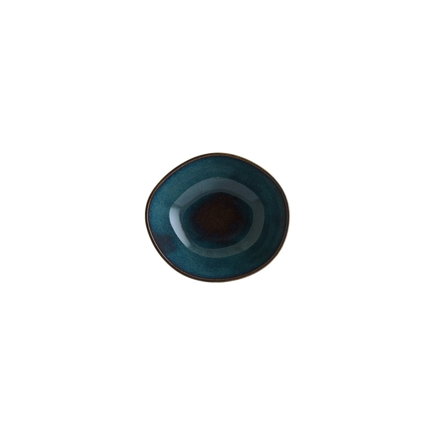 Sphere Ocean 7" x 6.5" x h:2" 16 oz. Organic Blue Vitrified Bowl