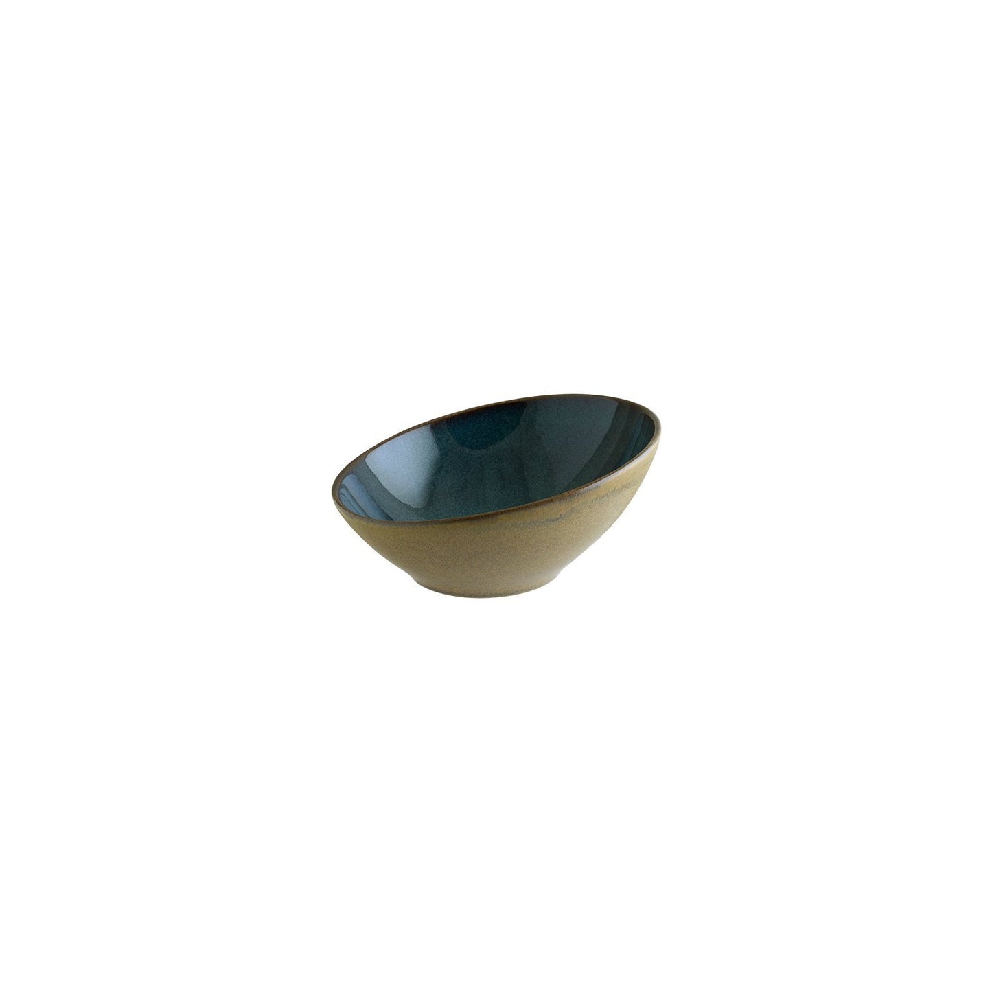 Turgla Vitrified Sphere Ocean dia.7" h:3.25" 15 oz. Round Blue Vitrified Bowl - Case Pack: 6