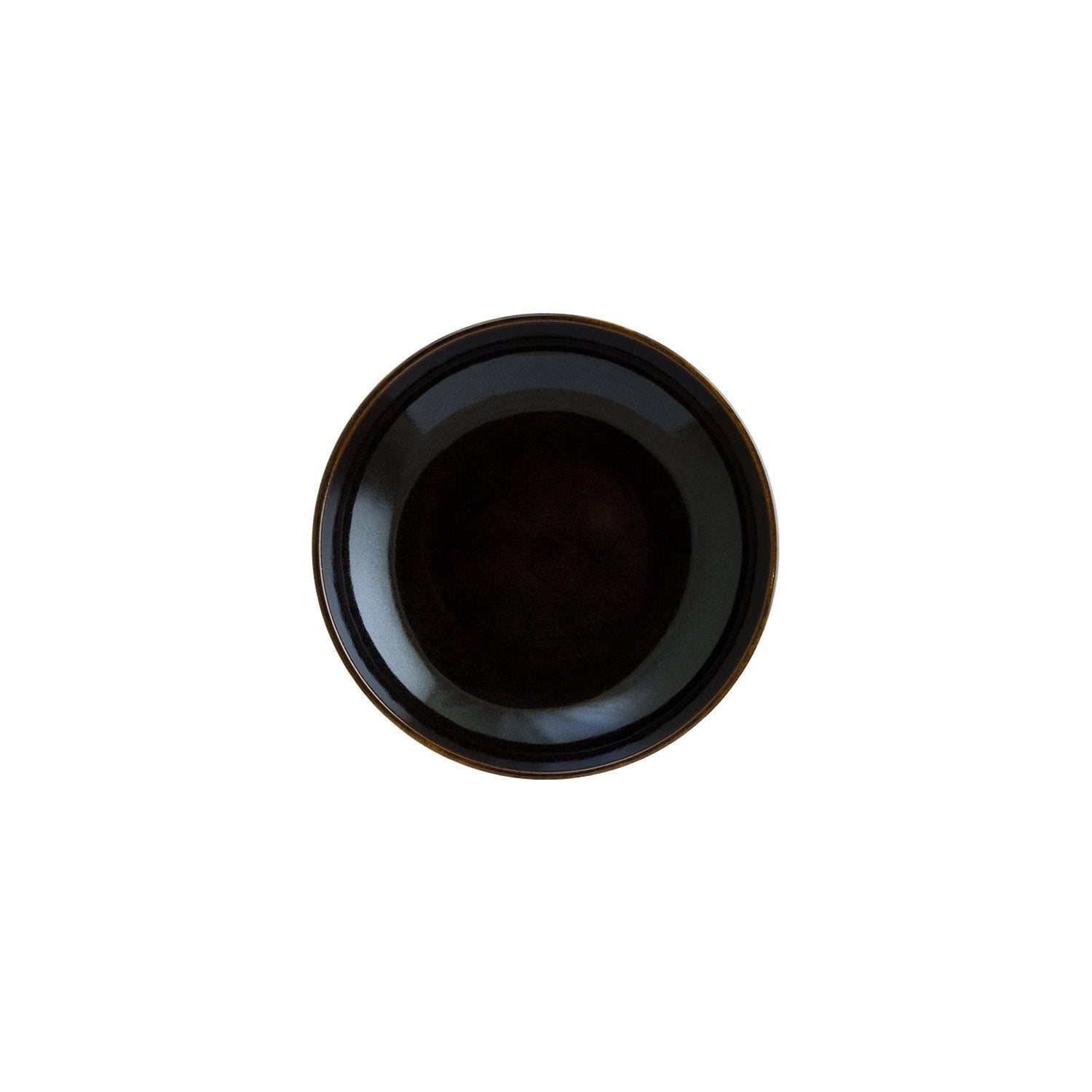 Sphere Earth dia.9" h:2" 34 oz. Round Black Vitrified Bowl