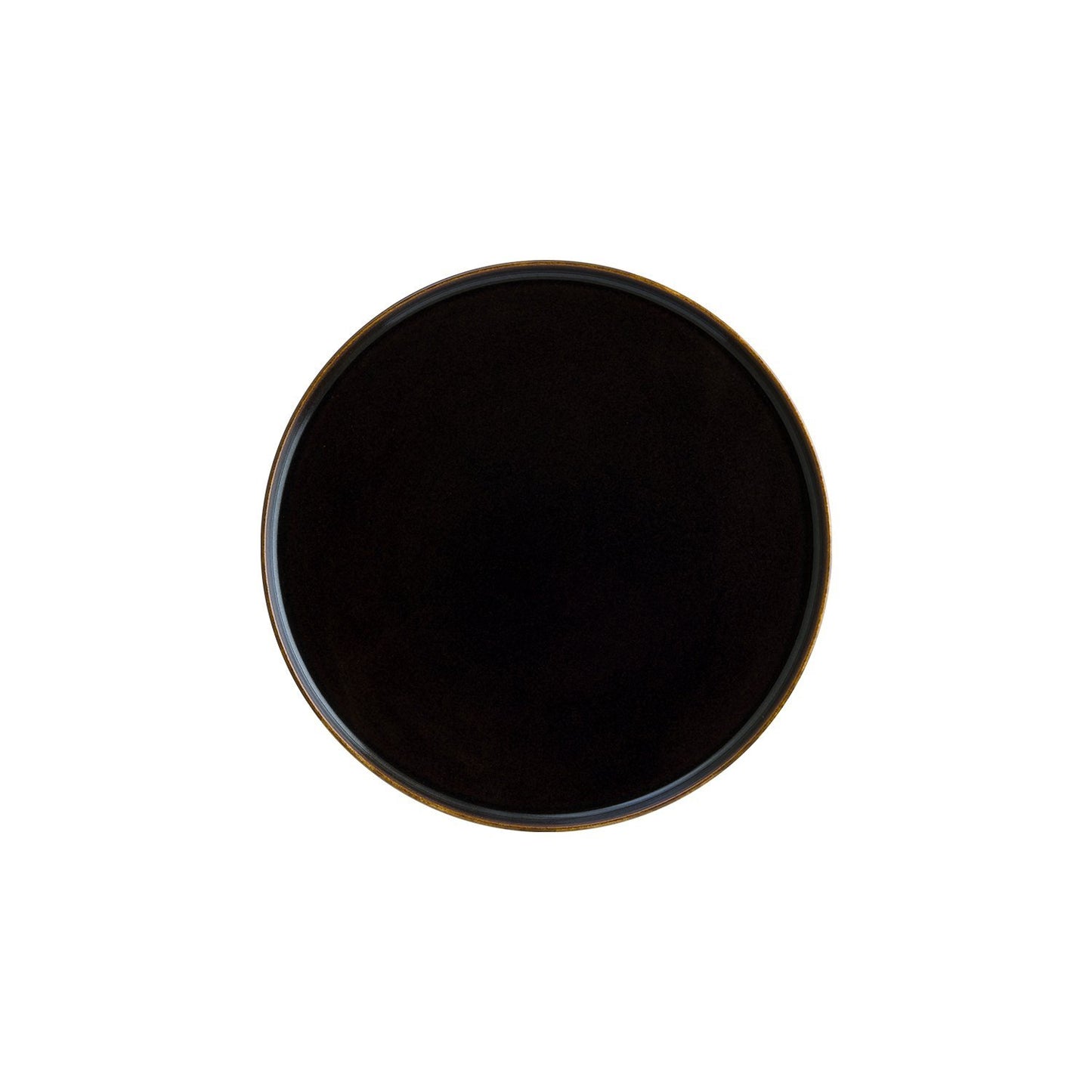 Sphere Earth dia.11" Round Brown Vitrified Plate
