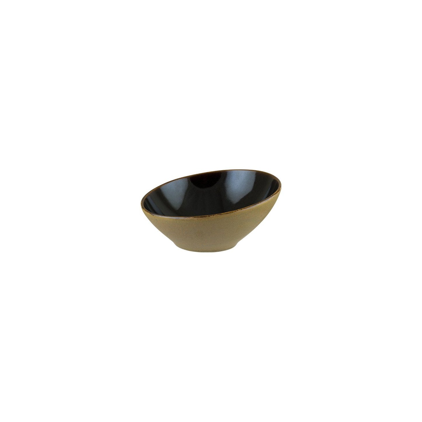 Turgla Vitrified Sphere Earth dia.7.25" h:3.25" 15 oz. Round Black Vitrified Bowl - Case Pack: 6