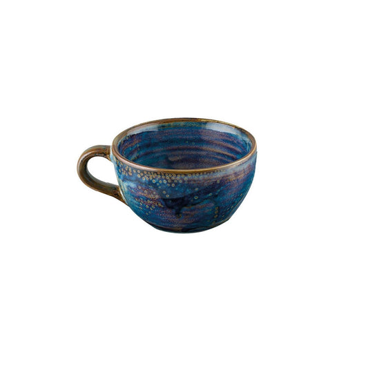 Turgla Vitrified Sapphire dia.4" h:2.5" 8 oz. Round Blue Vitrified Espresso Cup - Case Pack: 6