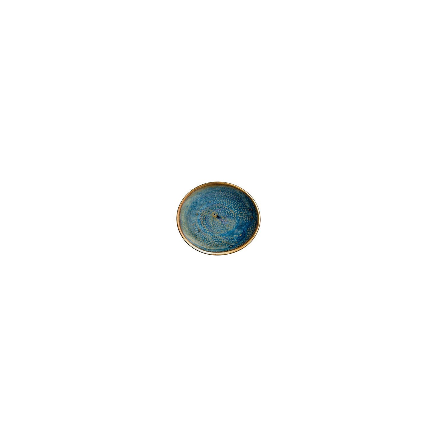 Sapphire 4" x 3.5" x h:1" 1 oz. Oval Blue Vitrified Ramekin
