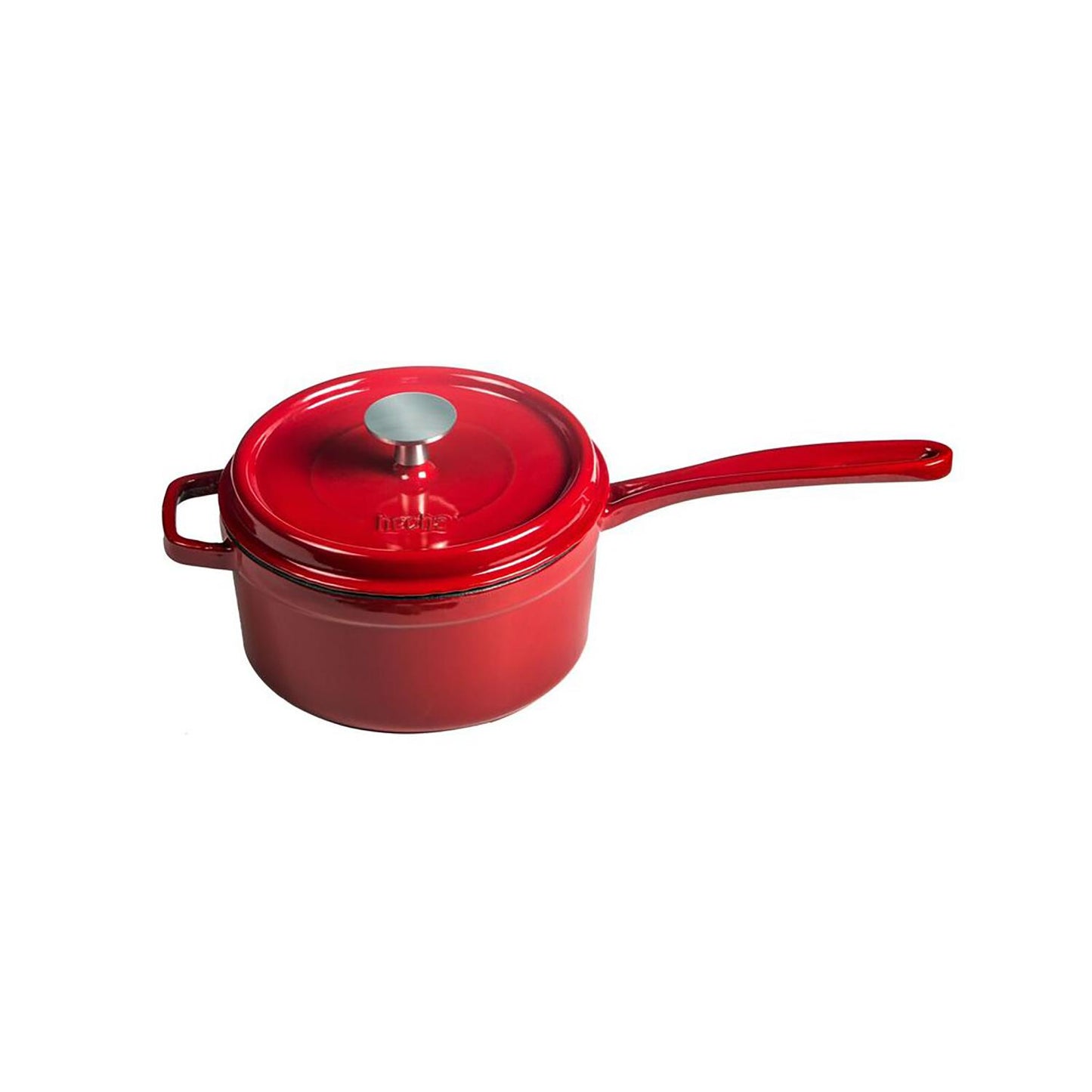 Cast Iron dia.6.75" h:5" Round Red Cast Iron Saucepan - Case Pack: 1