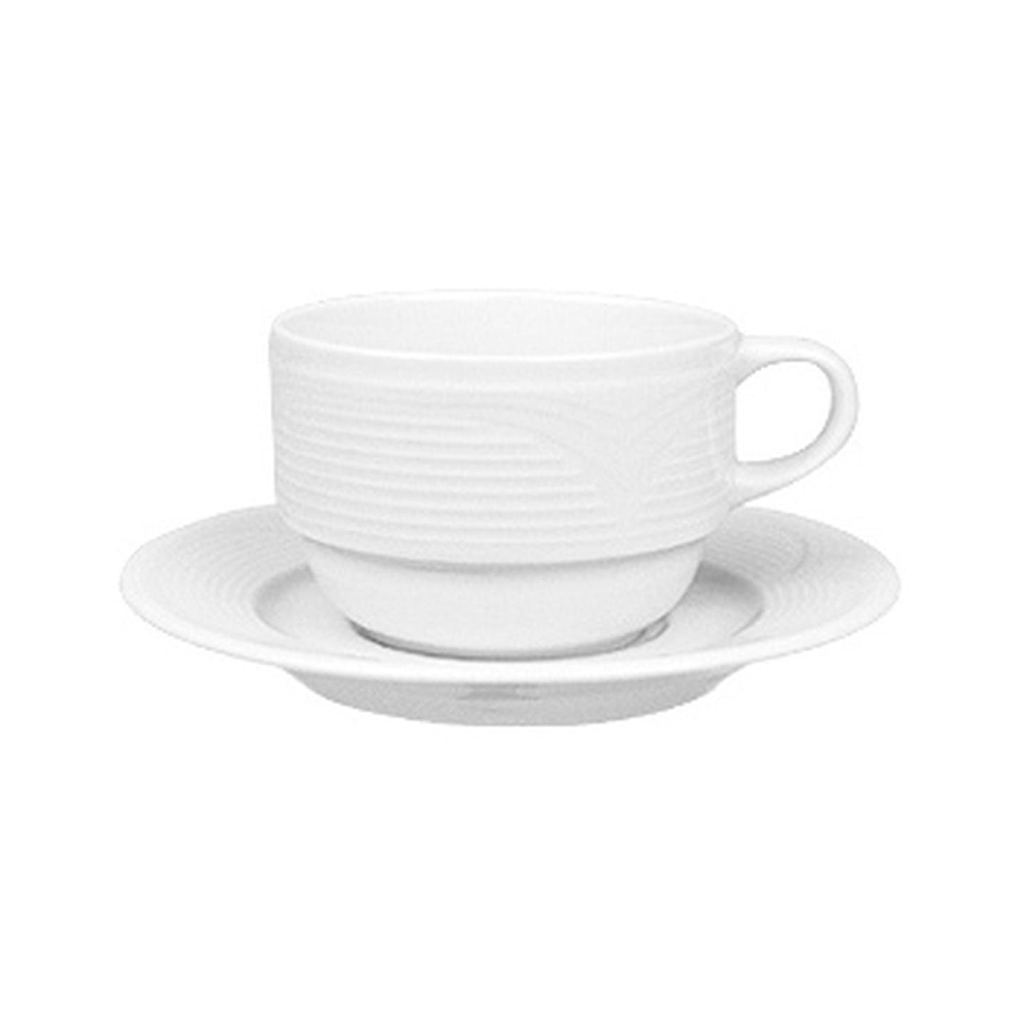 Porcelain Saturn dia.3.25" h:2.25" 7 oz. Round White Porcelain Cup - Case Pack:12