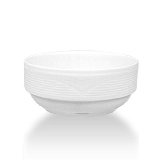 Porcelain Saturn dia.4.75" h:2" 13 oz. Round White Porcelain Bowl - Case Pack:12