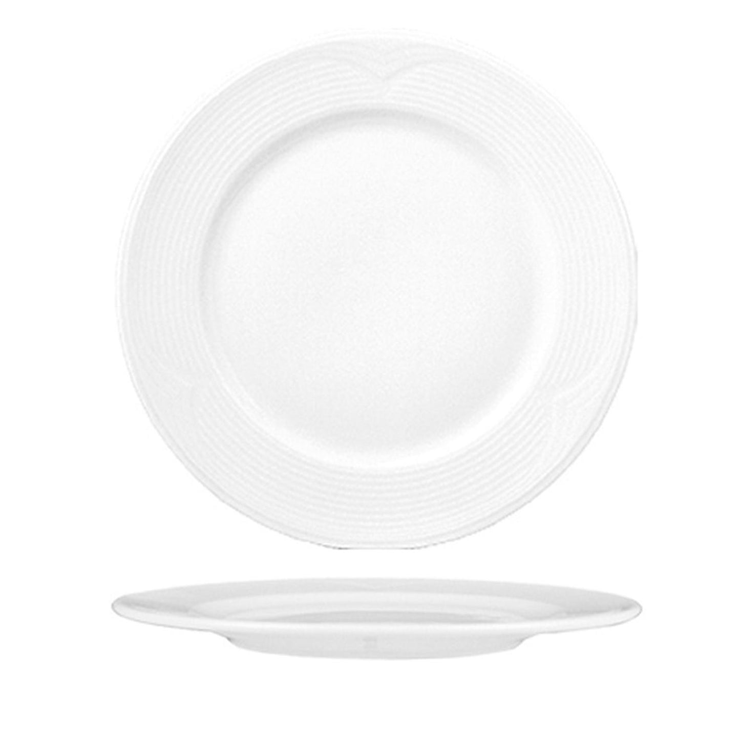 Porcelain Saturn dia.6.25" Round White Porcelain Plate - Case Pack:12