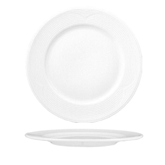 Porcelain Saturn dia.6.25" Round White Porcelain Plate - Case Pack:12