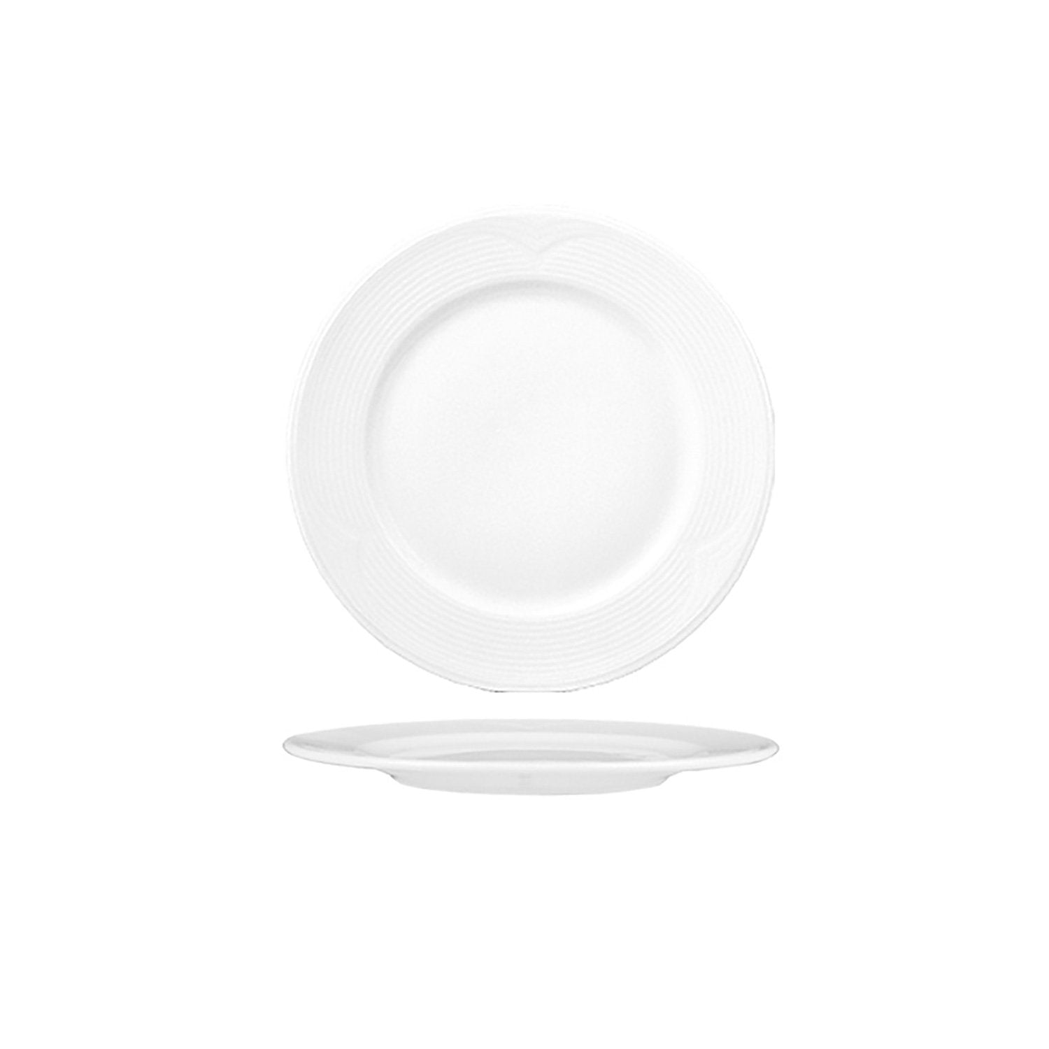 Saturn dia.10" Round White Porcelain Plate