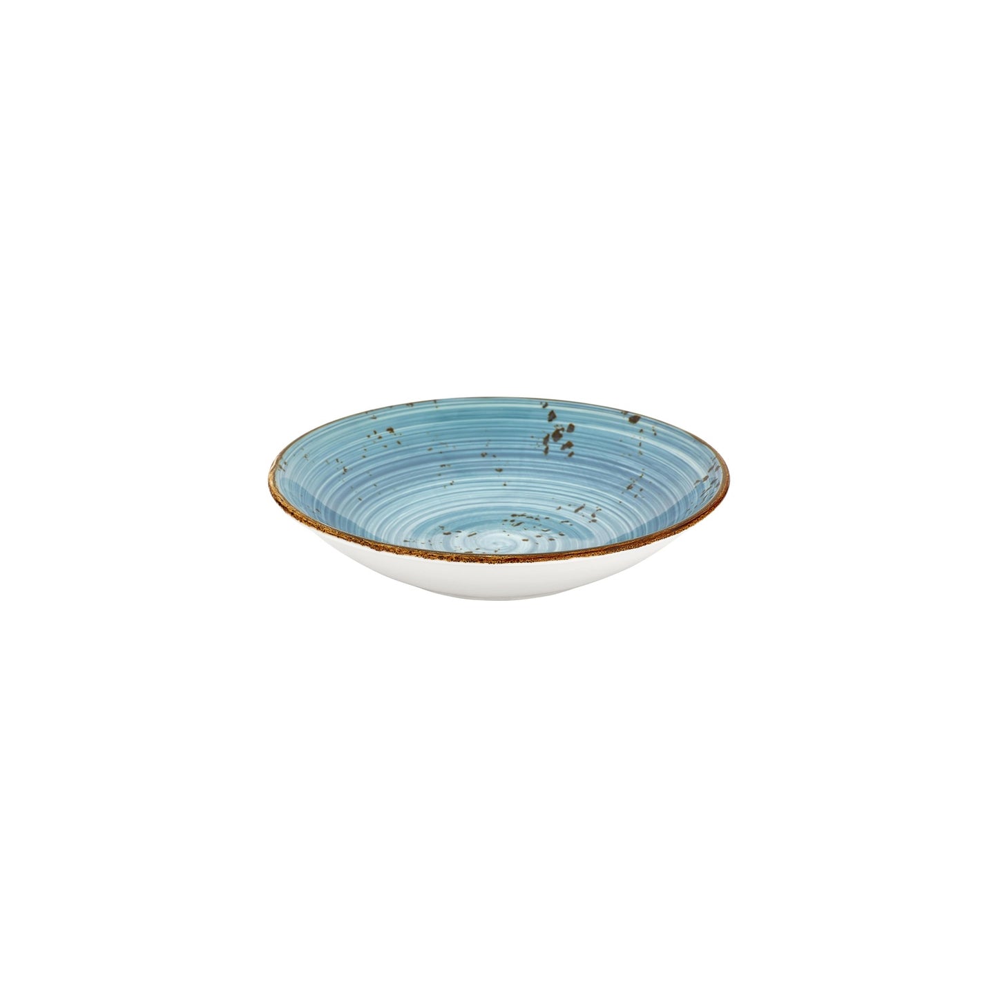 Infinity dia.9.75" h:0" 44 oz. Round Turquoise Vitrified Deep Plate