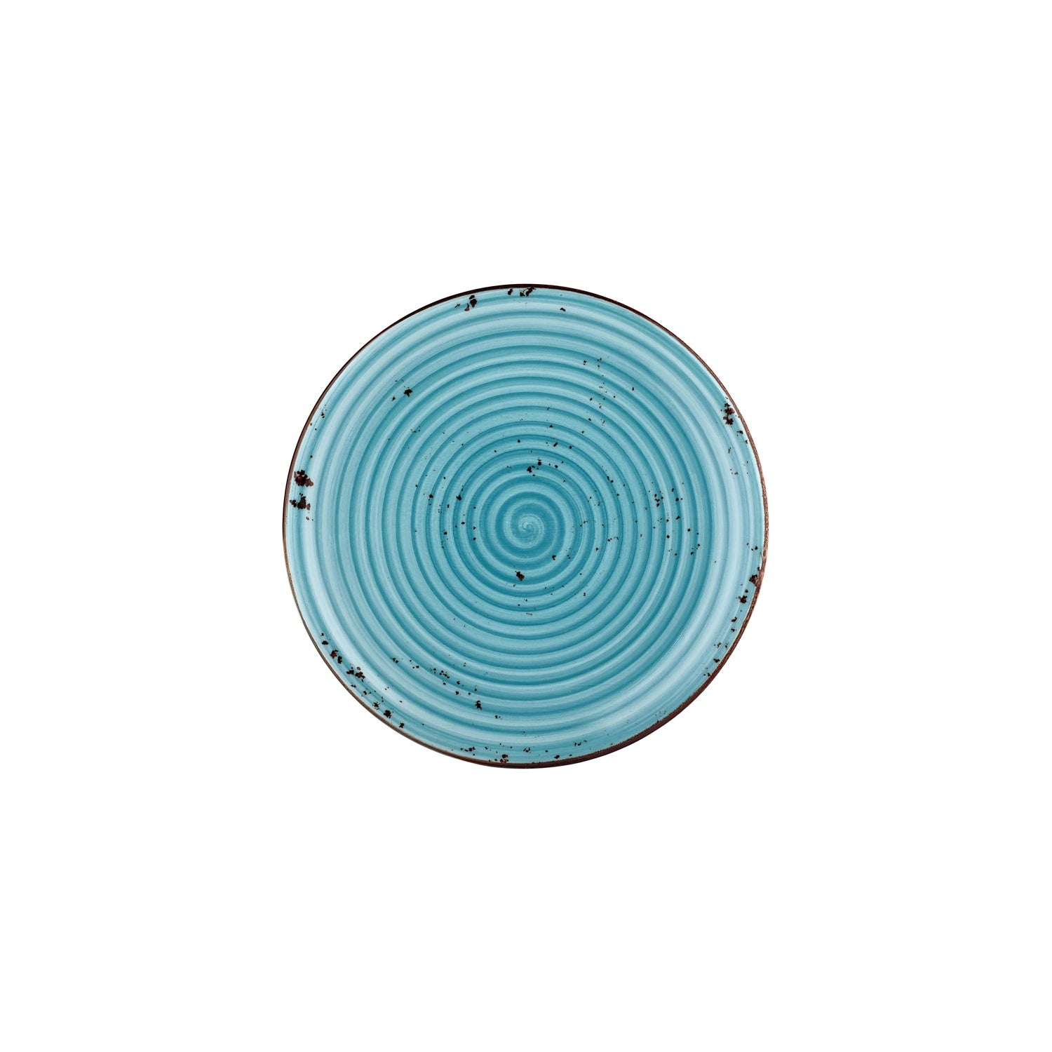 Infinity dia.9.75" Round Turquoise Vitrified Plate