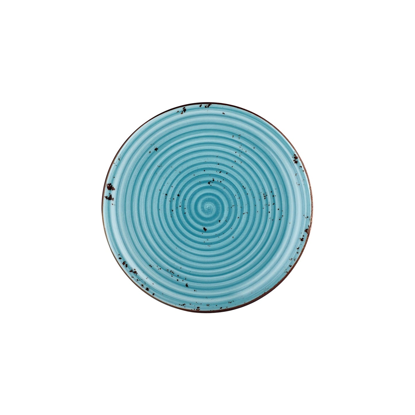 Infinity dia.10.75" Round Turquoise Vitrified Plate