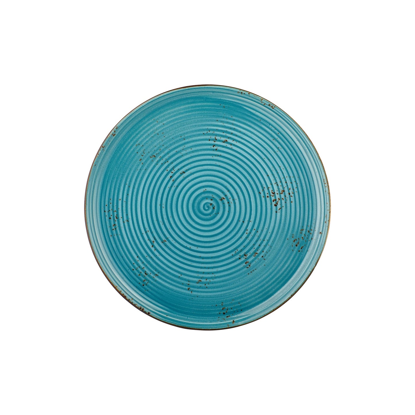 Infinity dia.12.5" x 12.5" Round Turquoise Vitrified Pizza Plate