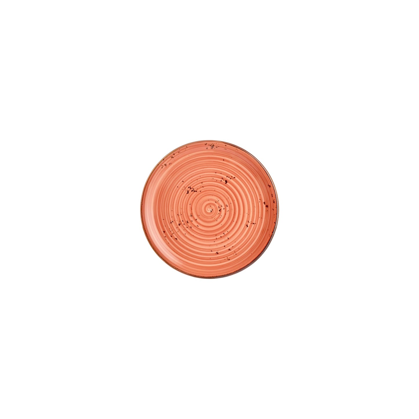Laterite dia.6.75" Round Orange Vitrified Plate