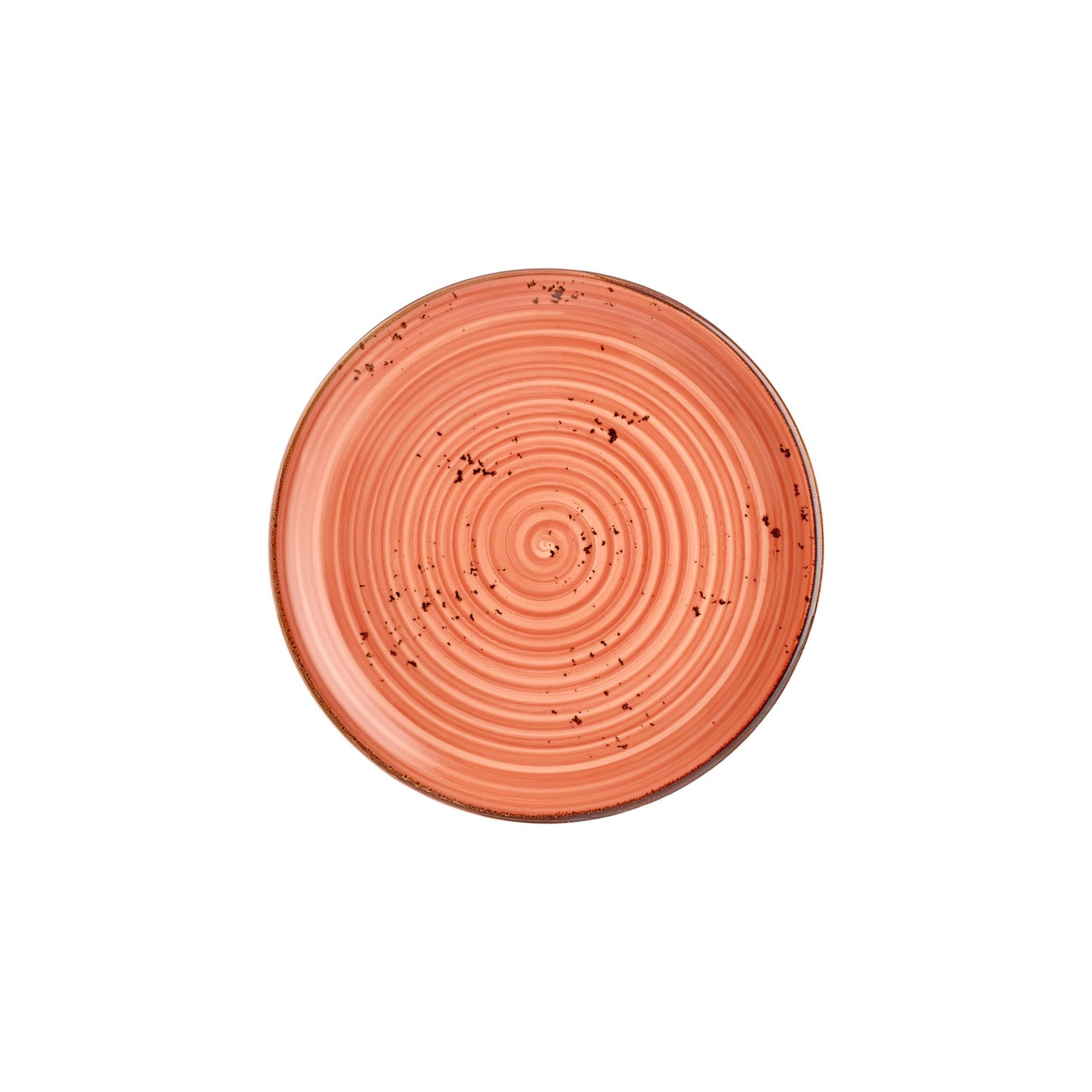 Laterite dia.10.75" Round Orange Vitrified Plate