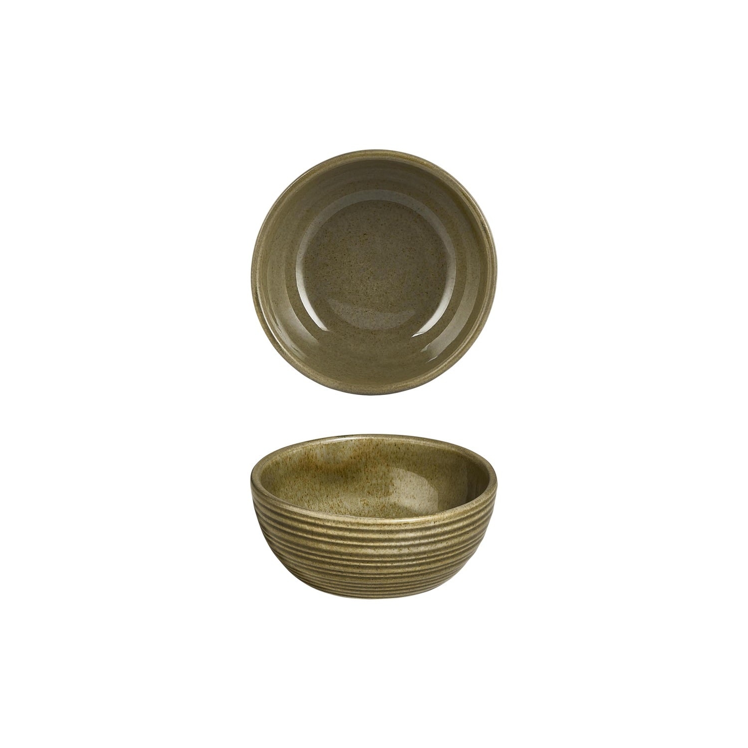 Helix Bamboo dia.3.75" h:0" 5 oz. Round Green Vitrified Bowl