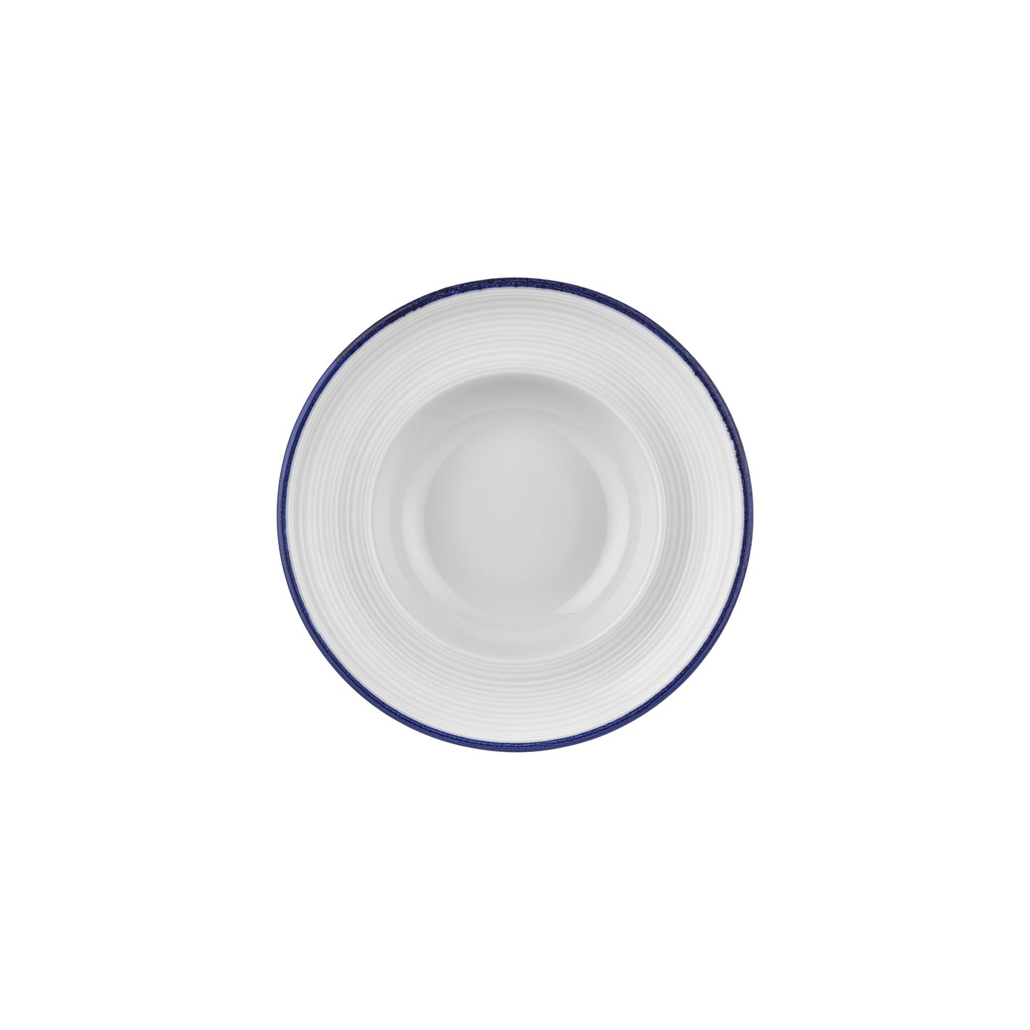 Helix Navy Blue dia.9.75" h:0" 14 oz. Round Blue Vitrified Deep Plate