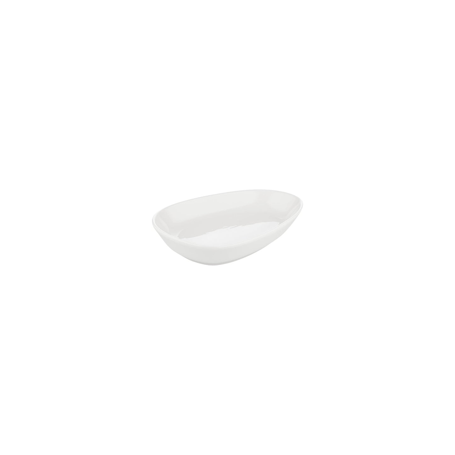 Island White 6.25" x 4" x h:0" Organic Warm White Vitrified Platter