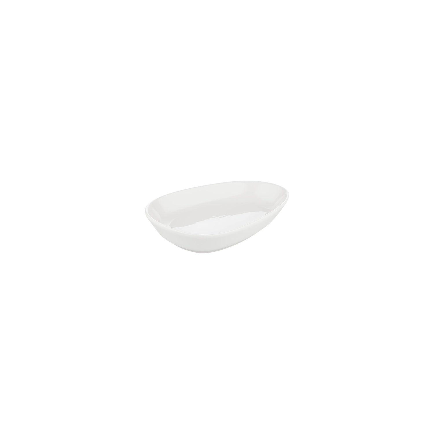 Island White 6.25" x 4" x h:0" Organic Warm White Vitrified Platter