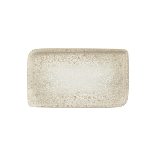 Natura 13.75" x 6.25" x h:0" Rectangular Brown Vitrified Platter
