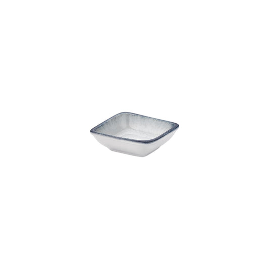 Occhio 4" x 3.5" x h:0.5" 2 oz. Square Blue Vitrified Bowl