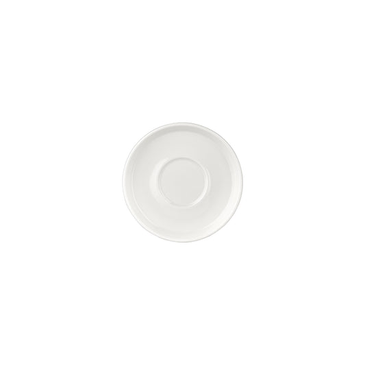 Smooth White dia.6" Round Warm White Vitrified Saucer