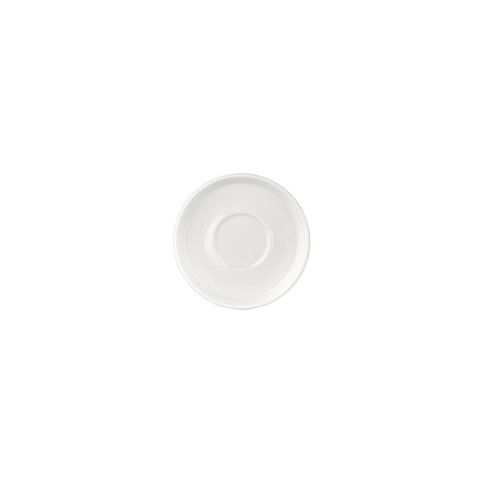 Smooth White dia.5" Round Warm White Vitrified Saucer