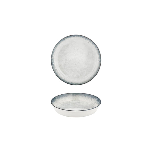 Smooth Ambience Blue dia.7" h:0" 20 oz. Round Blue Vitrified Deep Plate