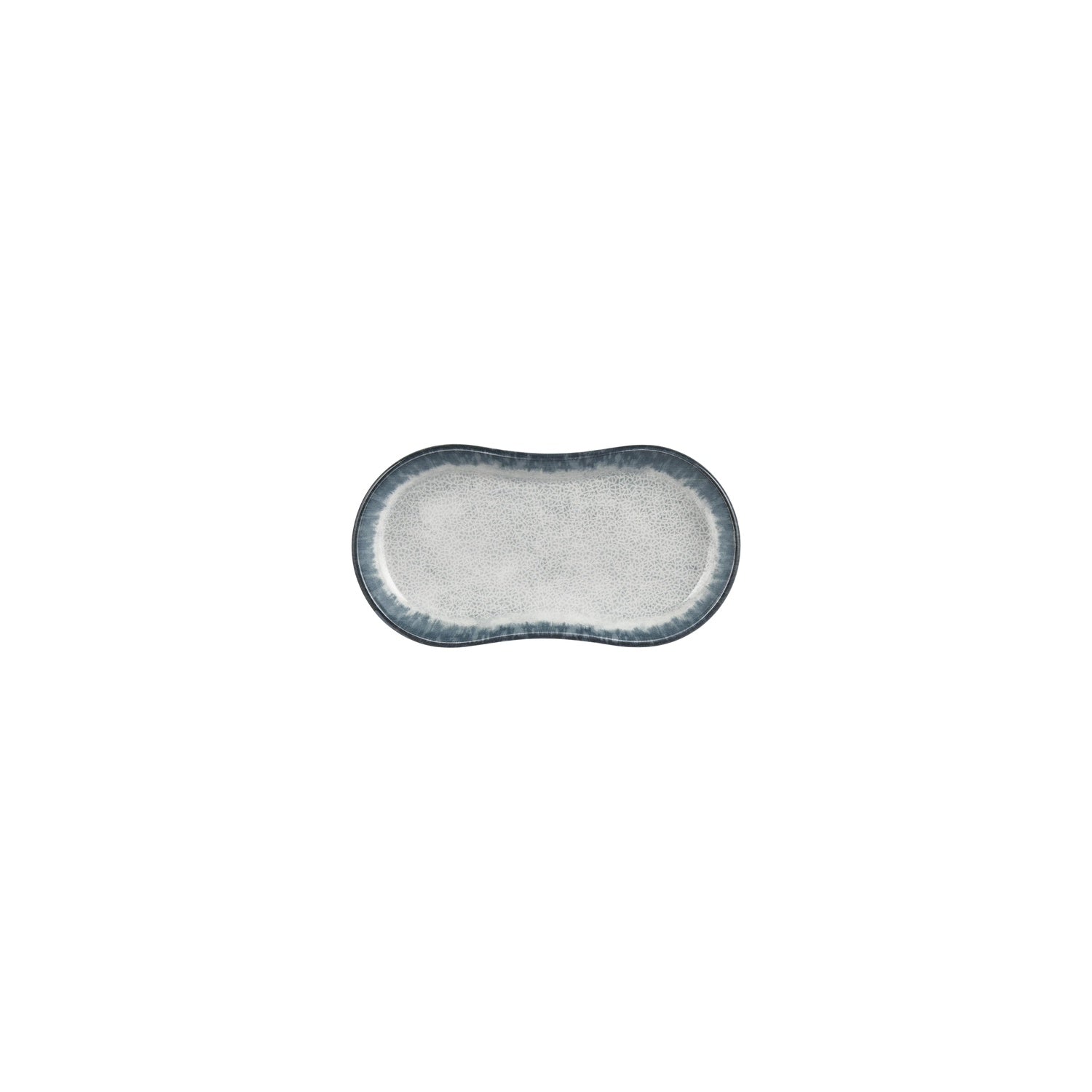 Smooth Ambience Blue 7.5" x 4.25" x h:0" Oval Blue Vitrified Platter