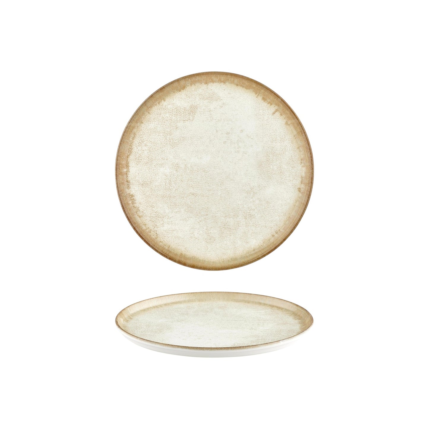 Smooth Ambience Yellow dia.9.75" Round Beige Vitrified Plate