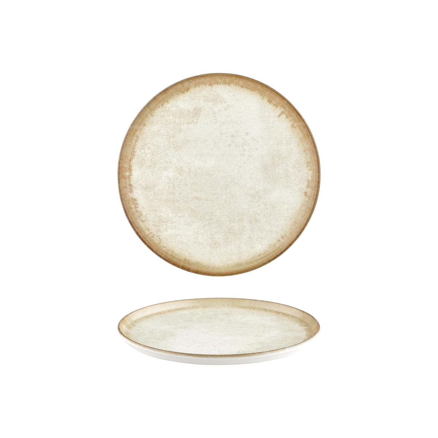 Smooth Ambience Yellow dia.9.75" Round Beige Vitrified Plate