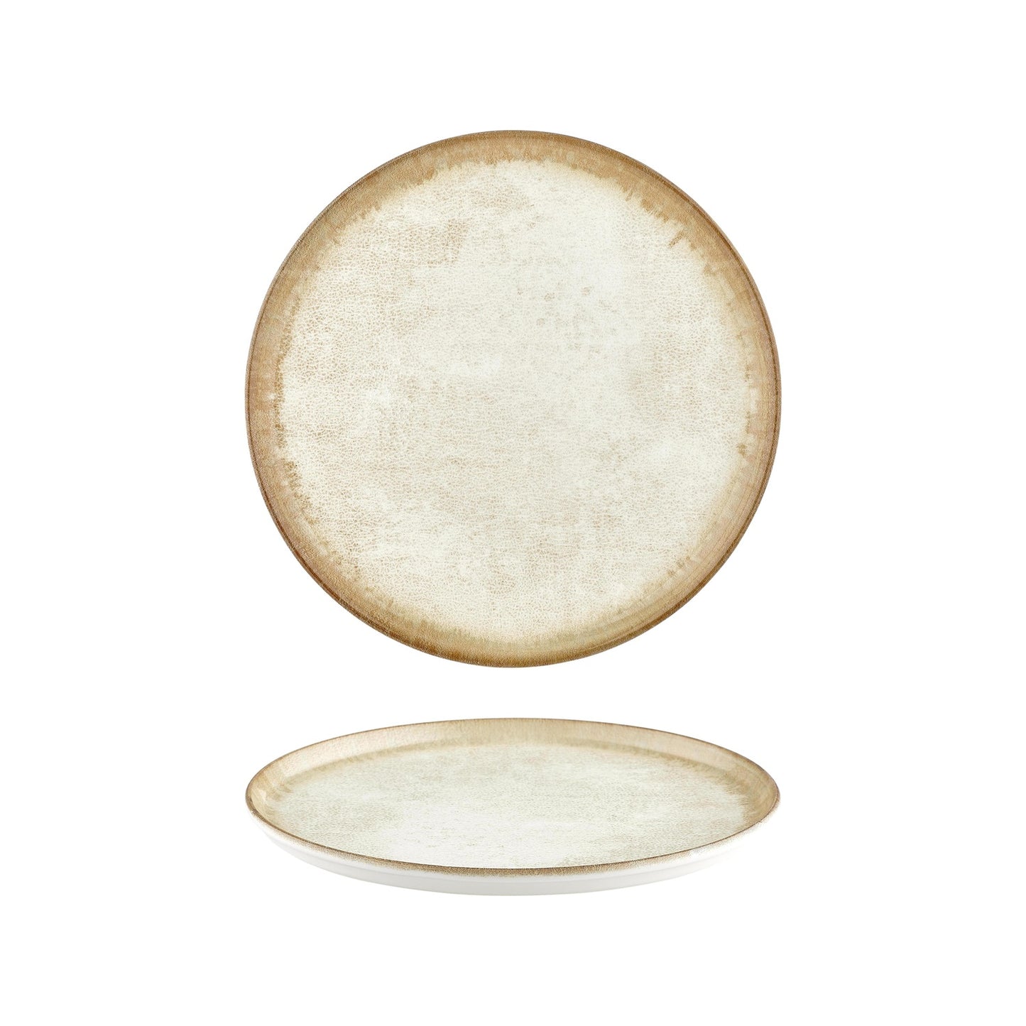 Smooth Ambience Yellow dia.11" Round Beige Vitrified Plate