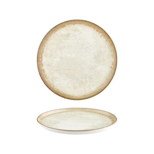 Smooth Ambience Yellow dia.11" Round Beige Vitrified Plate