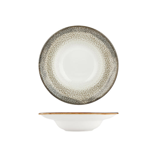 Spazio dia.10.75" h:0" 17 oz. Round Decorated Vitrified Deep Plate