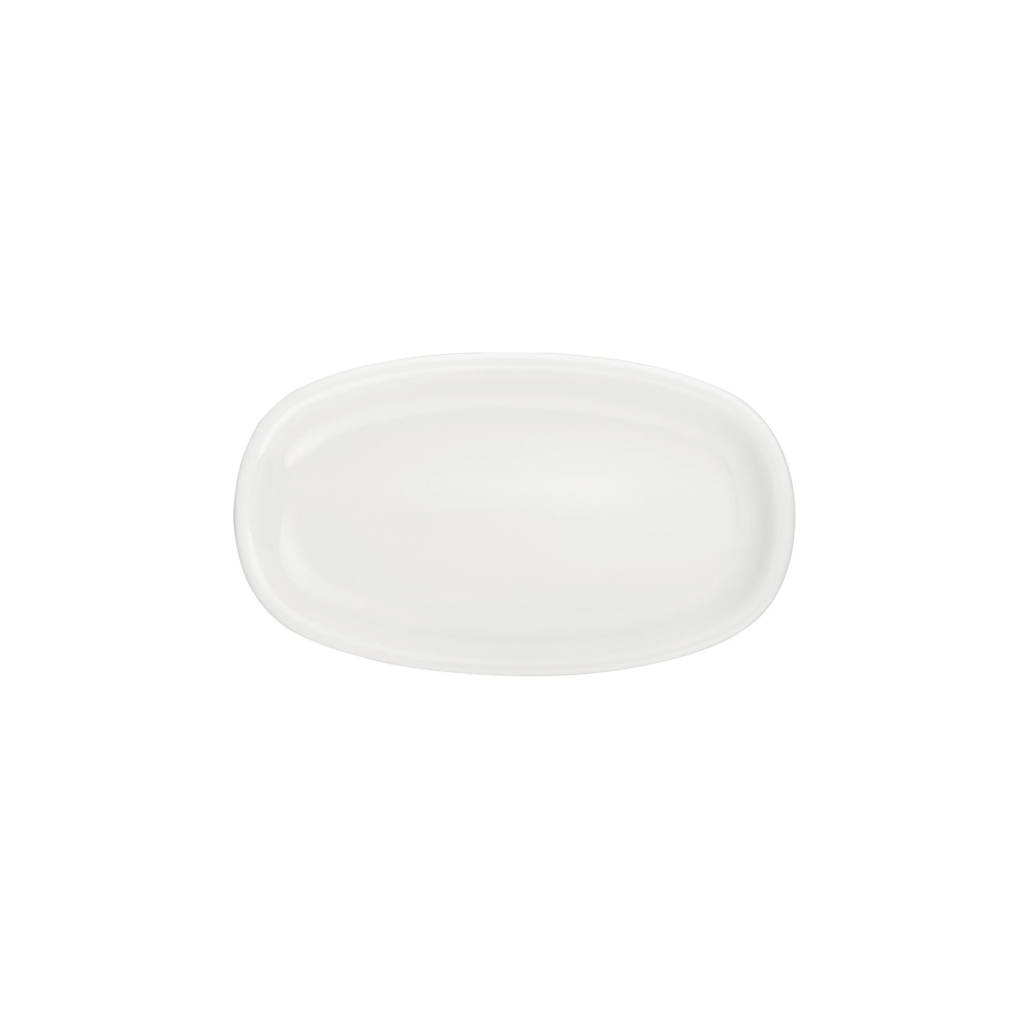 Gourmet 11.5" x 7" x h:0" Oval Warm White Vitrified Platter