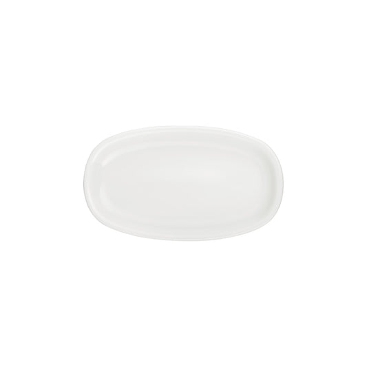 Gourmet 11.5" x 7" x h:0" Oval Warm White Vitrified Platter