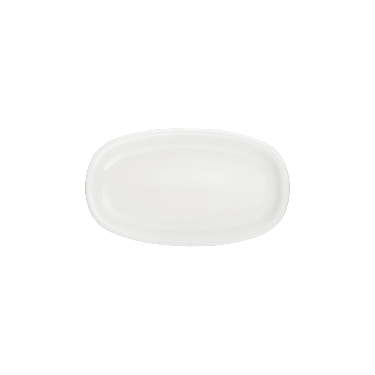 Gourmet 11.5" x 7" x h:0" Oval Warm White Vitrified Platter