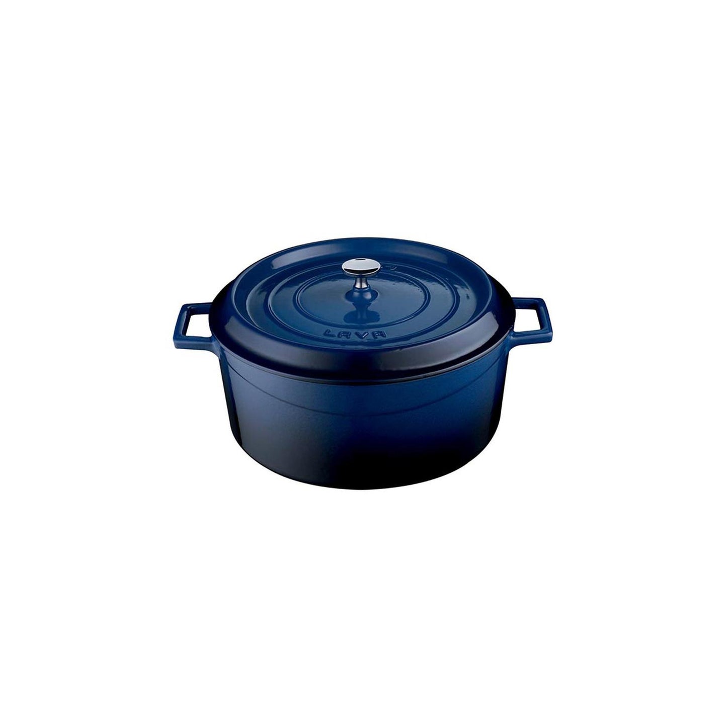 Cast Iron dia.5.5" h:2" 26 oz. Round Blue Cast Iron Dutch Oven - Case Pack: 1