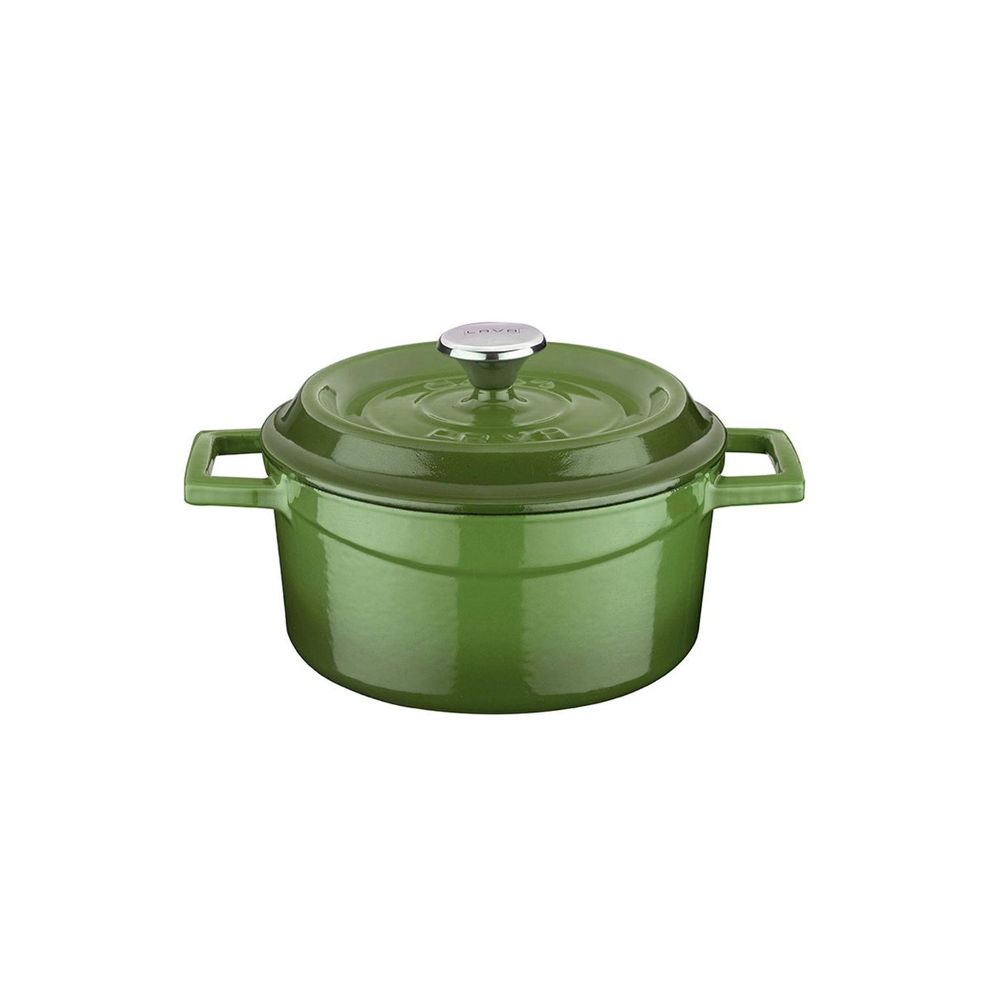 Cast Iron dia.5.5" h:2" 26 oz. Round Green Cast Iron Dutch Oven - Case Pack: 1