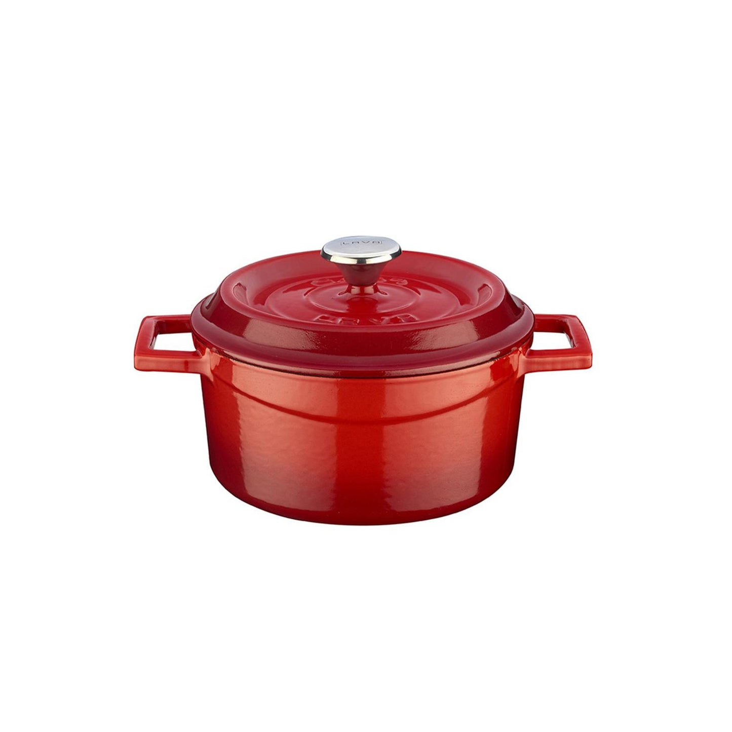 Cast Iron dia.5.5" h:2" 26 oz. Round Red Cast Iron Dutch Oven - Case Pack: 1