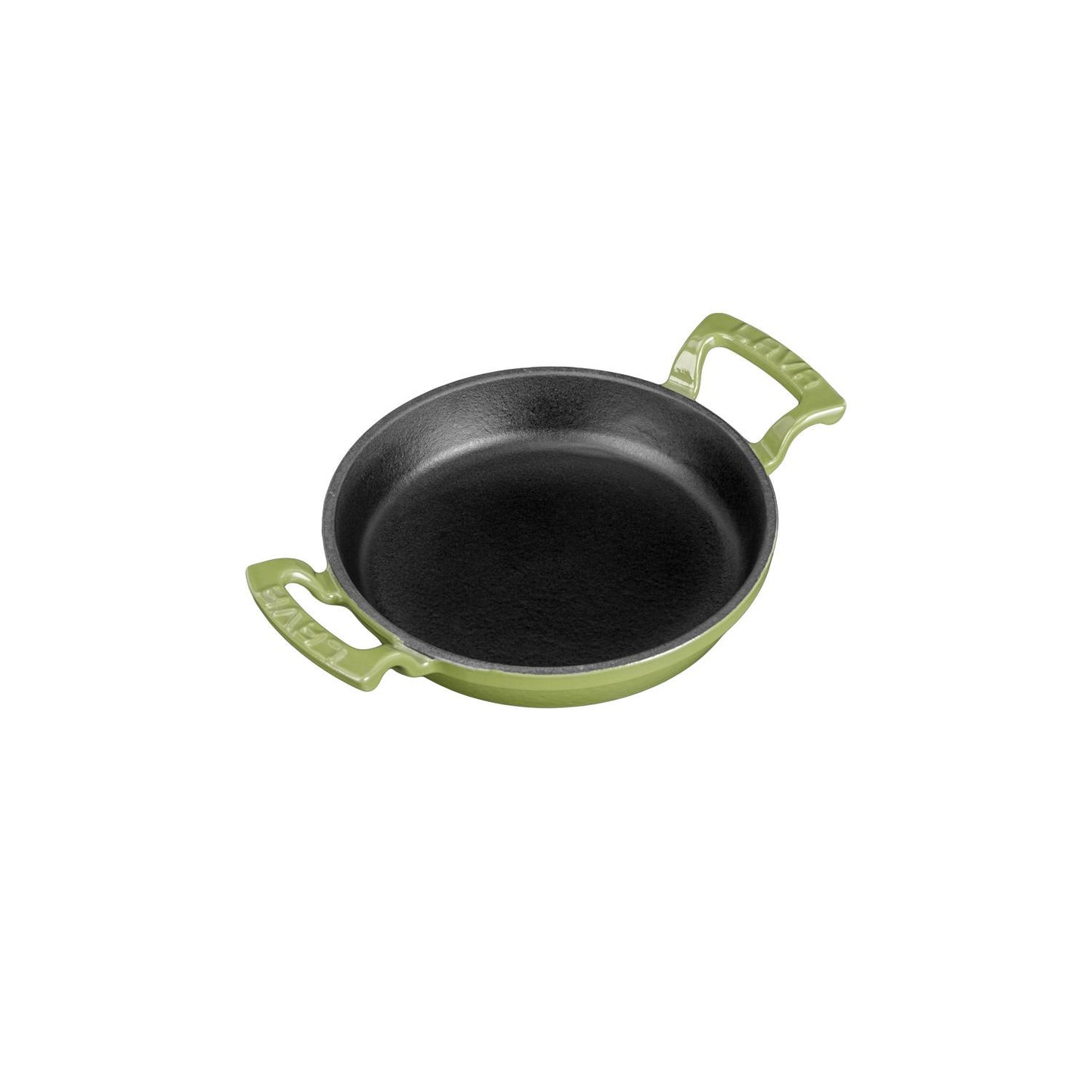 Cast Iron dia.6.25" h:1" Round Green Cast Iron Pan - Case Pack: 1