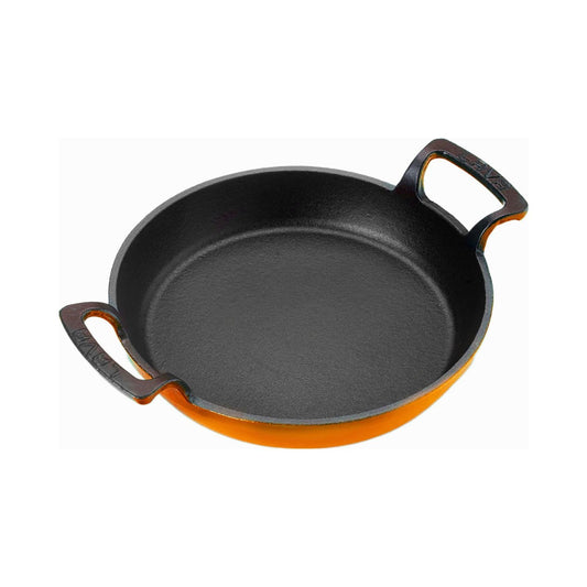 Turgla Cast Iron dia.8.25" h:1" Round Orange Cast Iron Pan