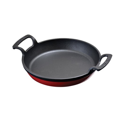 Cast Iron dia. 7.75" h:1" Round Red Cast Iron Pan - Case Pack: 1